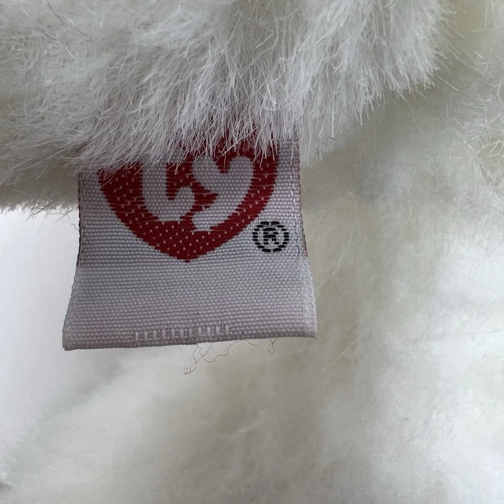 Ty Classic Angel White Persian Cat Plush 1997 Pink Bow Vtg Stuffed‎ Animal 10